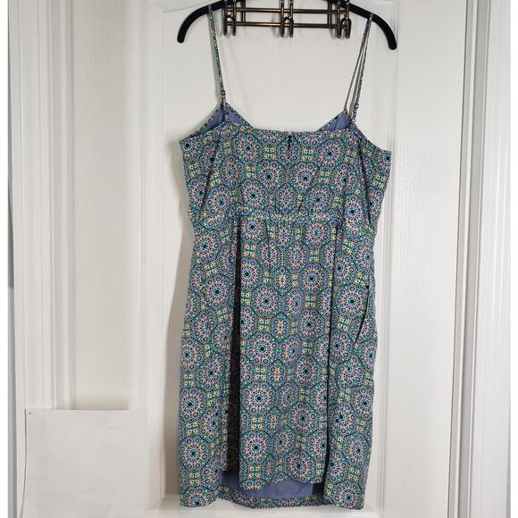 J. Crew Factory Dress Womens 12 Green Mini Seaside Cami Pockets Spaghetti Strap - Picture 2 of 16